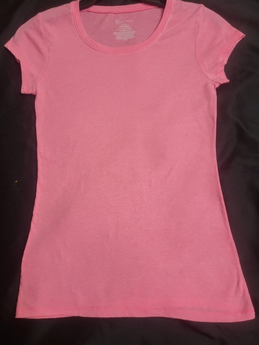 No Boundaries Pink Short Sleeve T-Shirt Women Size Medium (7-9)